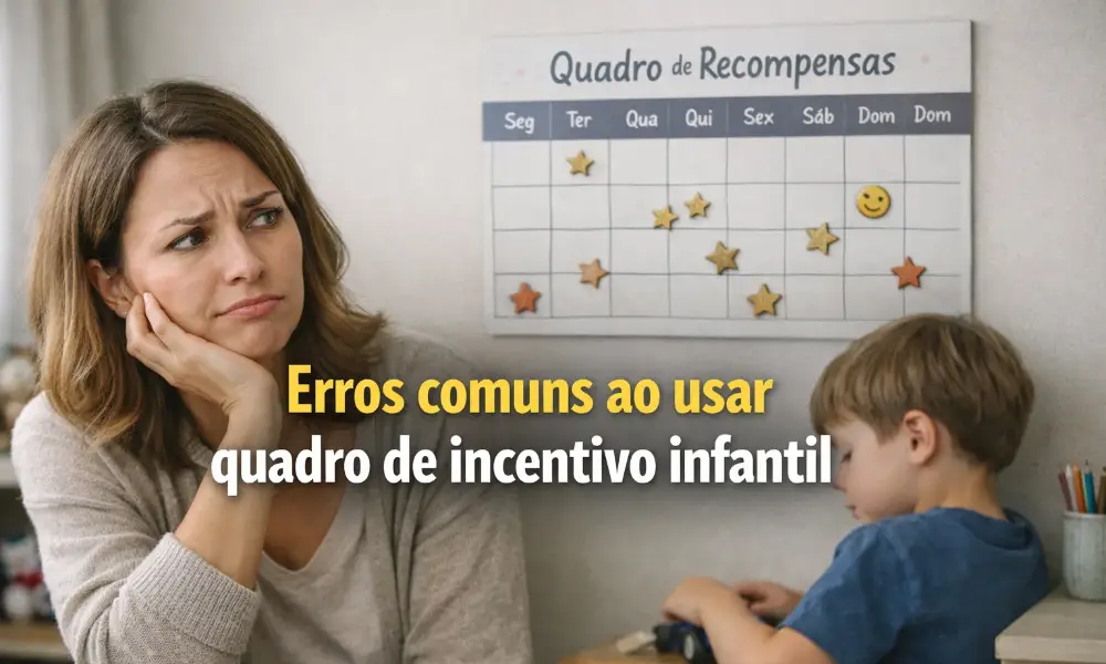 Erros comuns ao usar quadro de incentivo infantil