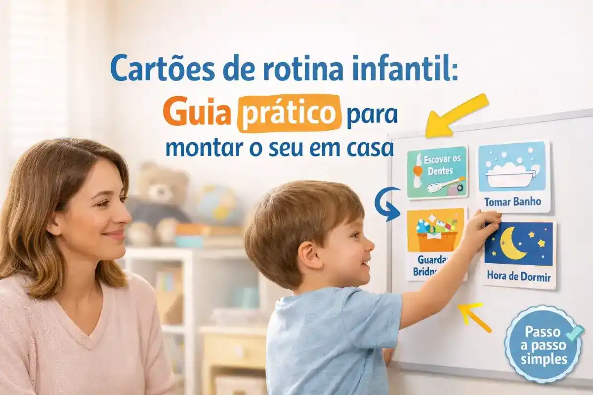 Cartões de rotina infantil: Guia prático para montar o seu em casa
