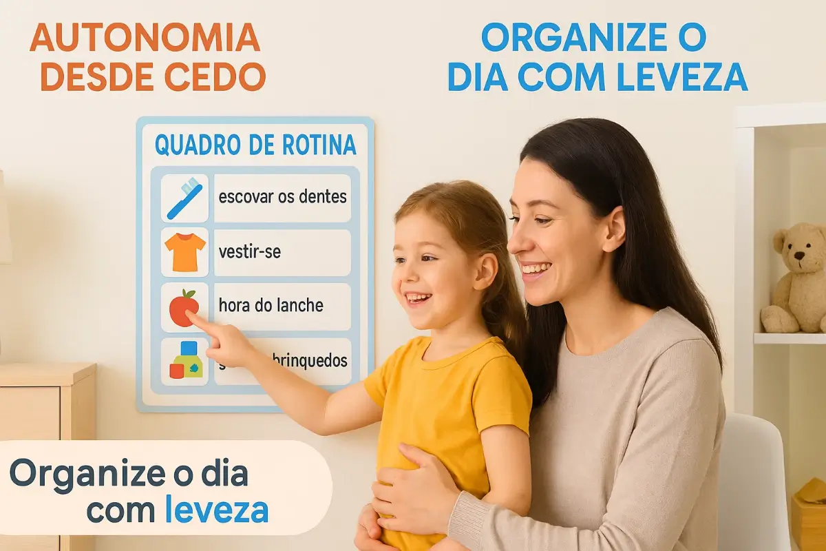 Quadro de rotina infantil: Como ajudar seu filho a seguir tarefas diárias de forma independente