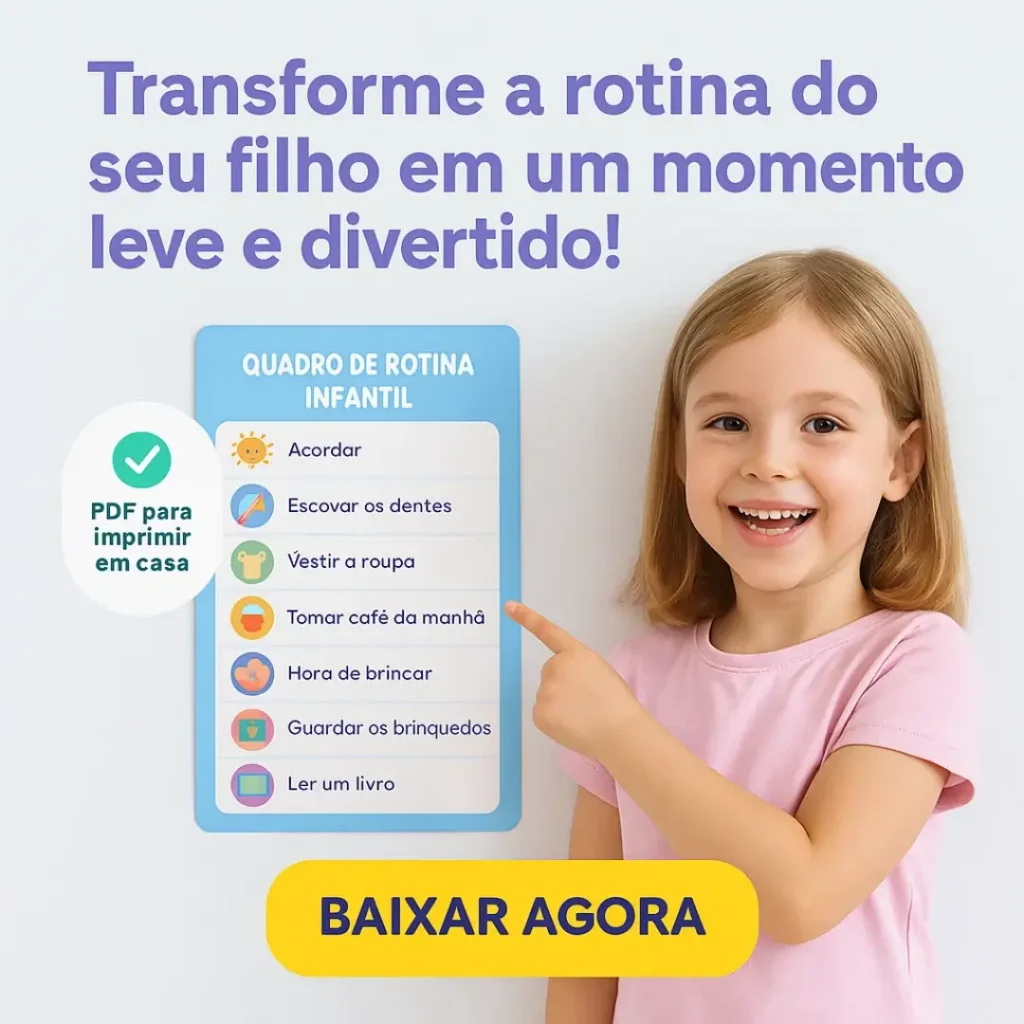 Quadro de rotina infantil para imprimir em pdf ad