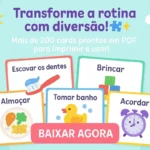 Cards de rotina diária para imprimir: Modelos prontos em PDF