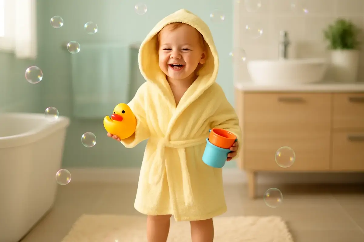 Como tornar a hora do banho infantil divertida e tranquila