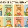 Qual é o objetivo de um quadro de rotina infantil?