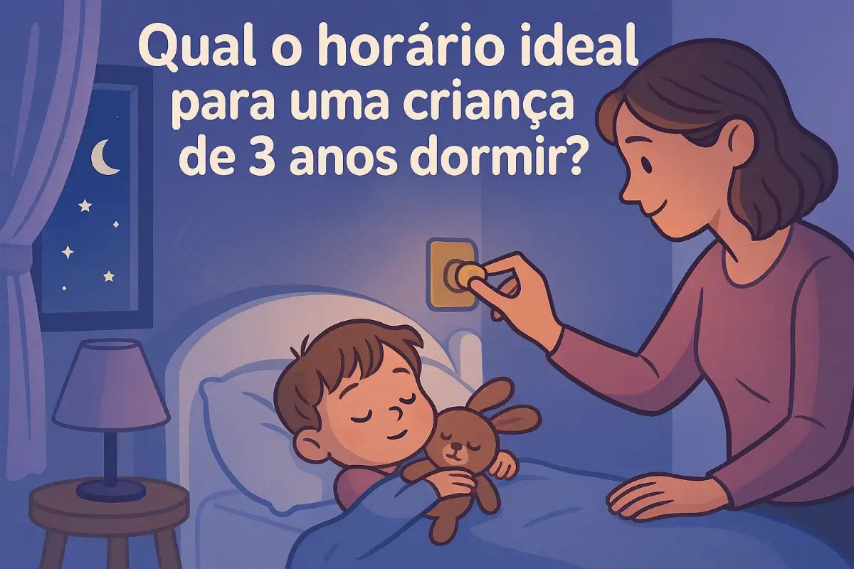 Qual o horário ideal para uma criança de 3 anos dormir?