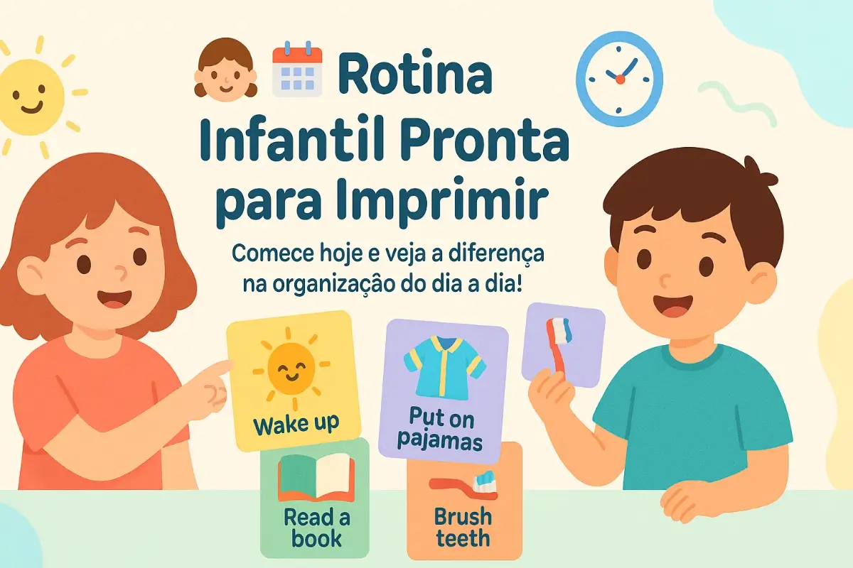 Rotina diária infantil pronta para imprimir: Comece hoje mesmo