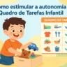Como estimular a autonomia com Quadro de Tarefas Infantil