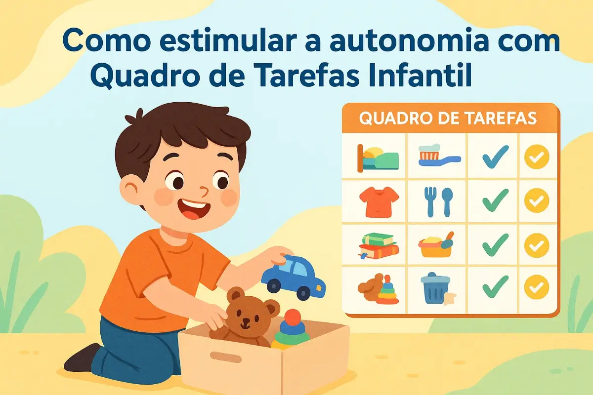 Como estimular a autonomia com Quadro de Tarefas Infantil