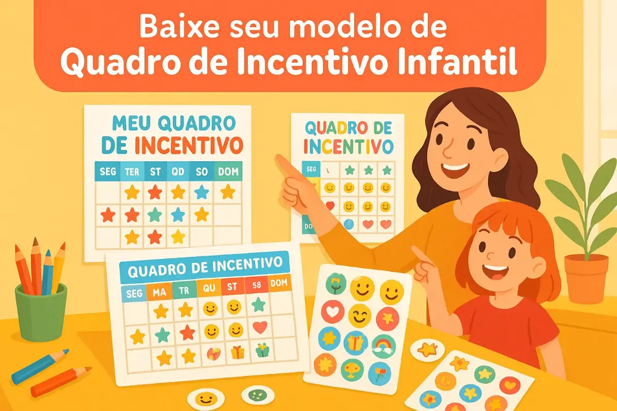 Modelo de Quadro de Incentivo Infantil para Imprimir