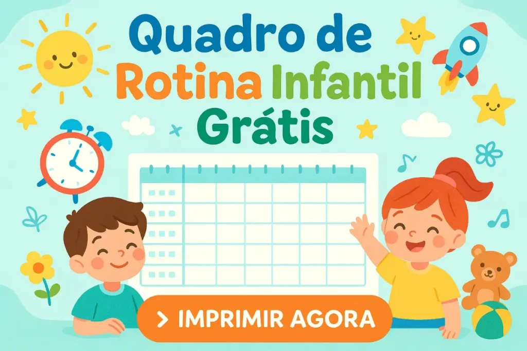 Para Imprimir Grátis Quadro de Rotina Infantil PDF