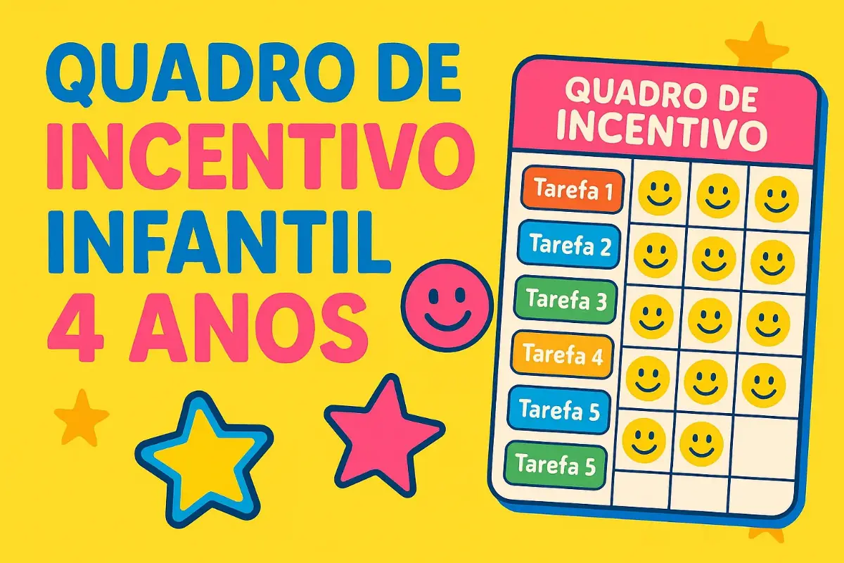 Quadro de Incentivo Infantil 4 Anos: Dicas e Modelos