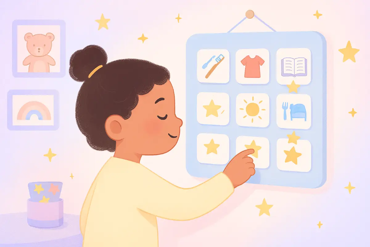 Crianças calmas: O poder das rotinas visuais