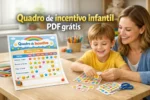 Quadro de incentivo infantil PDF grátis