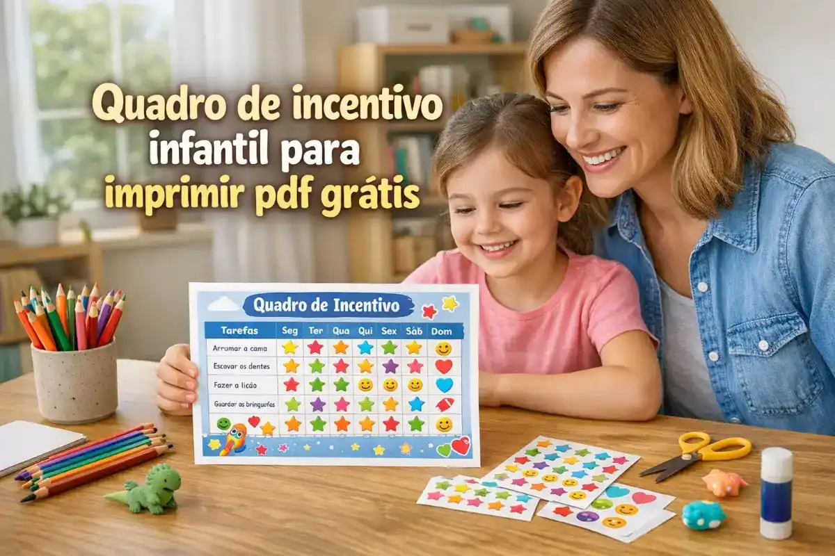 Quadro de incentivo infantil para imprimir pdf grátis