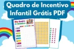 Quadro de Incentivo Infantil para Imprimir PDF Grátis