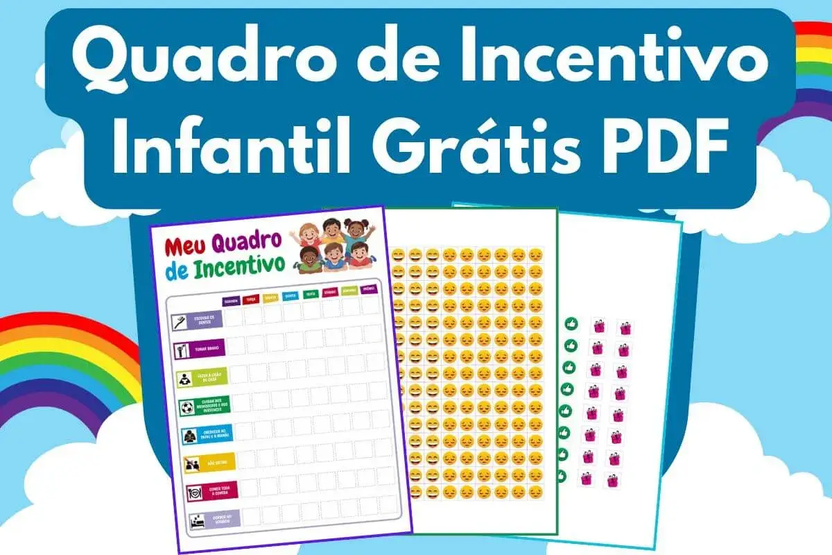 Quadro de Incentivo Infantil para Imprimir PDF Grátis
