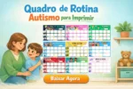 Quadro de rotina para autismo para imprimir PDF: Baixe agora