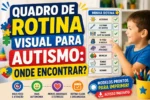 Onde encontrar quadro de rotina visual para autismo?