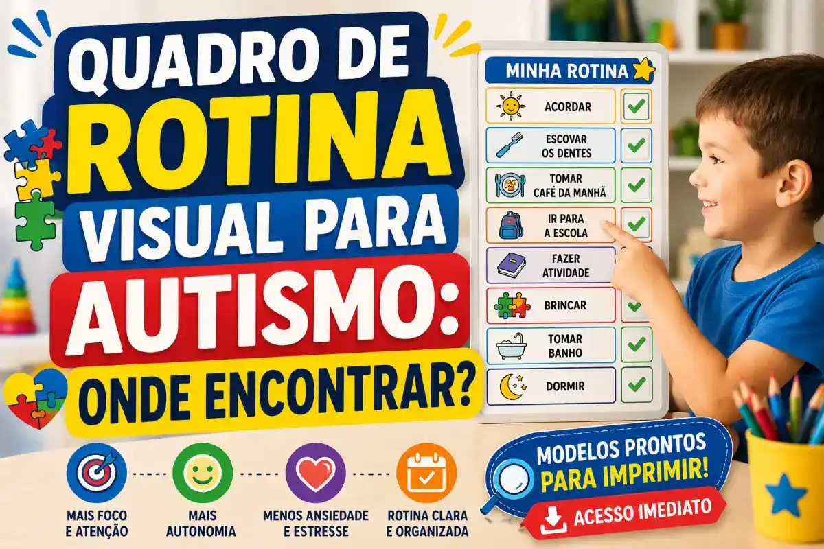 Onde encontrar quadro de rotina visual para autismo?