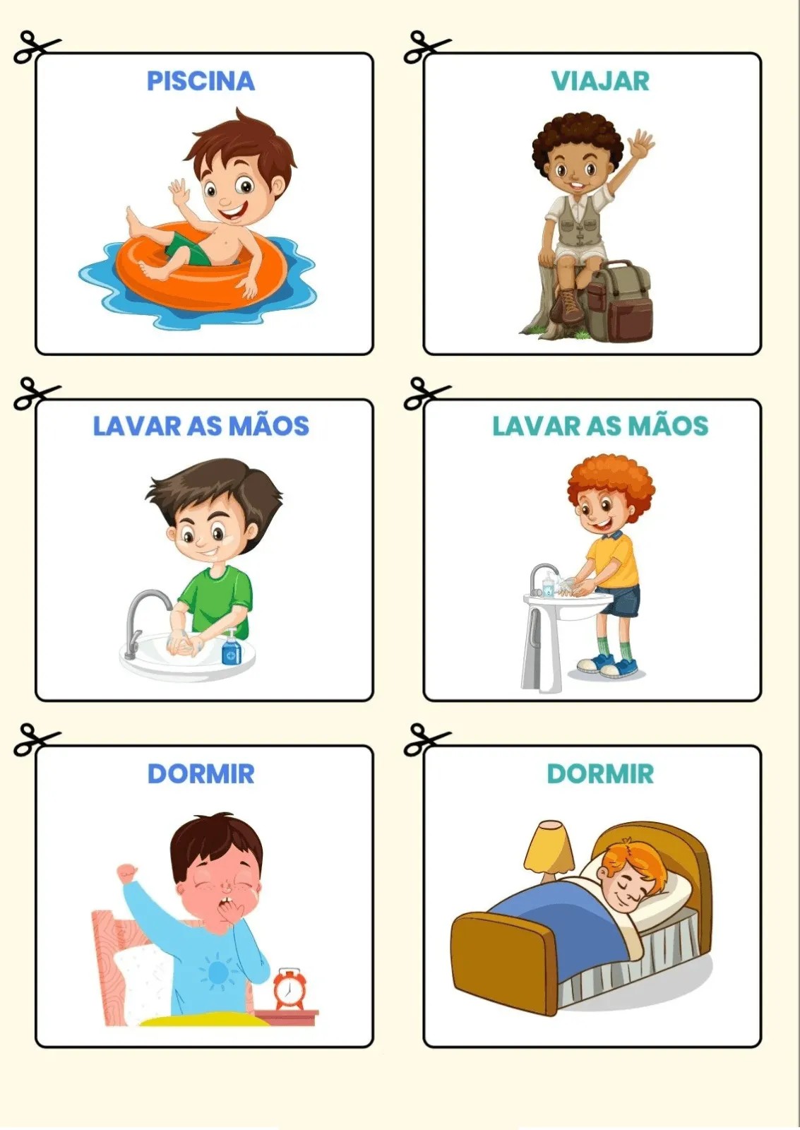 Rotina diária infantil para imprimir pdf
